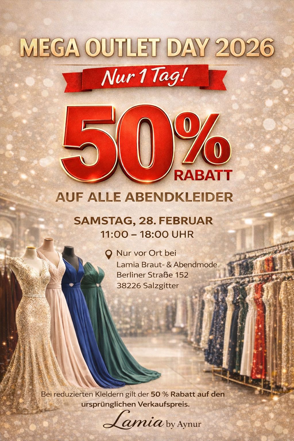 Mega Outlet Day 2026 – 50% Rabatt